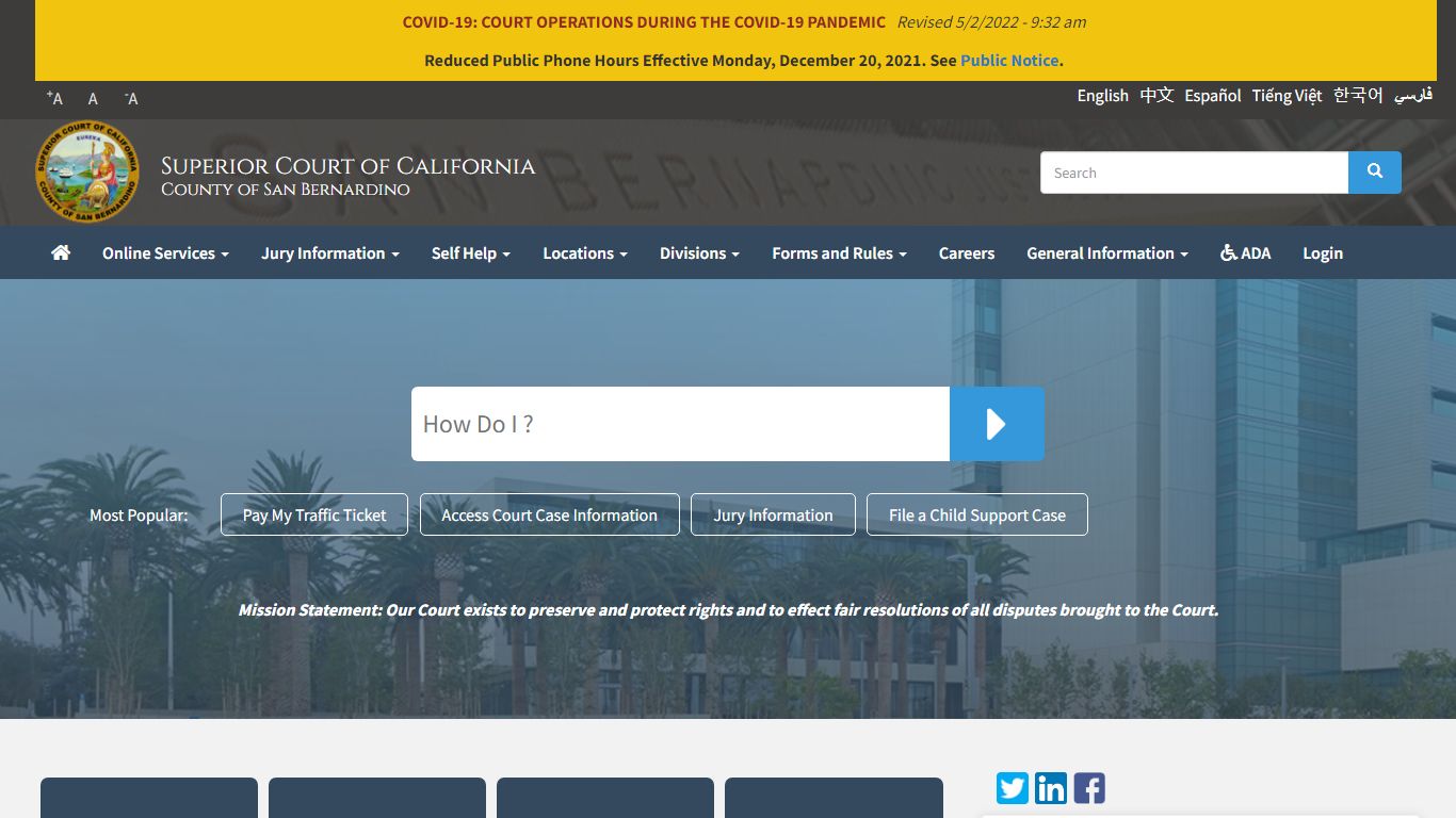 Online Services | Superior Court of California