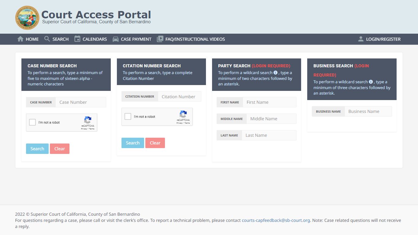 Public Portal - Superior Court of California, County of San Bernardino